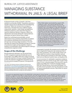 Thumbnail of the cover of the PDF titled "Managing Substance Withdrawal in Jails: A Legal Brief." Click to open the PDF.